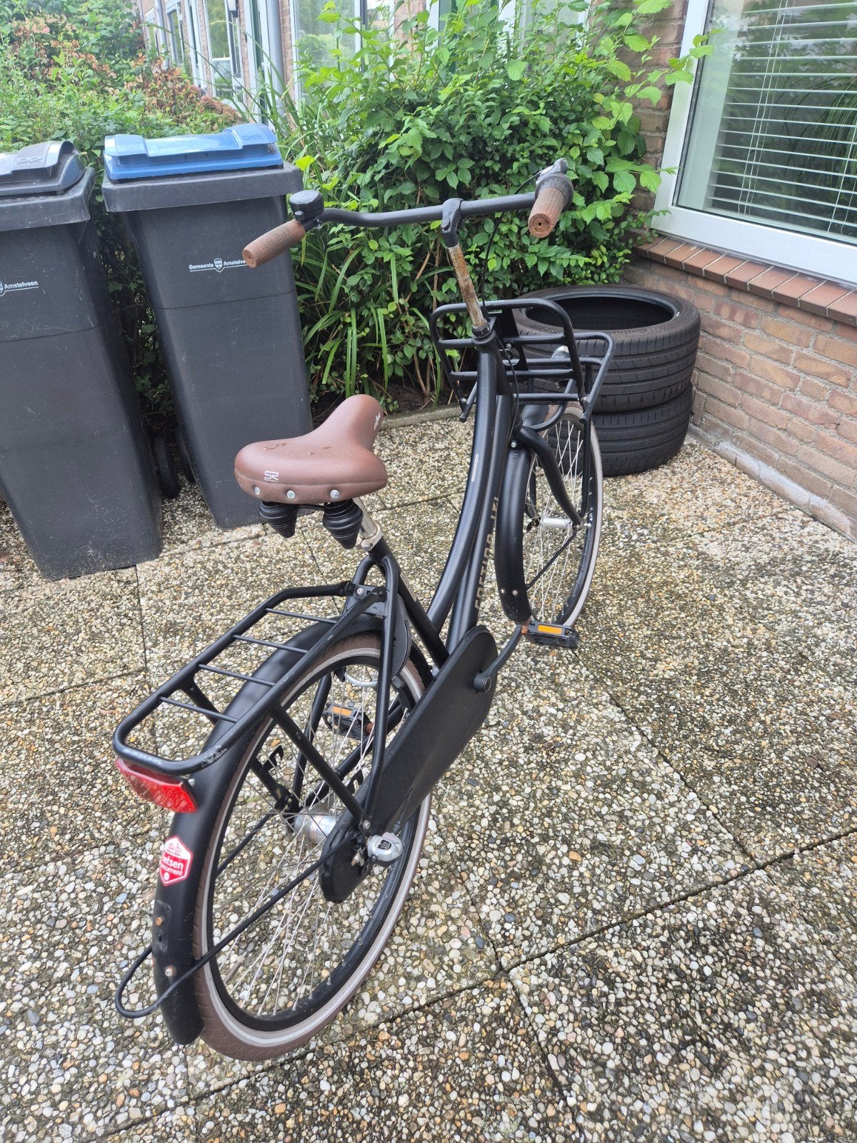 Cortina U4 Transportfiets meisjes - Zwart - 24 inch, Terugtraprem, Gebruikt, Versnellingen, Minder dan 47 cm