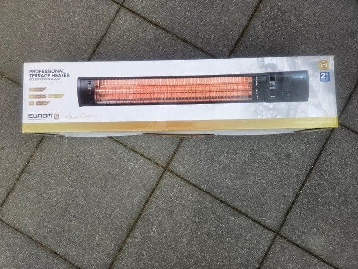 Twee zgan Eurom terras heaters, Tuin en Terras, Terrasverwarmers, Draaibaar, Vloer, Zo goed als nieuw, Ophalen