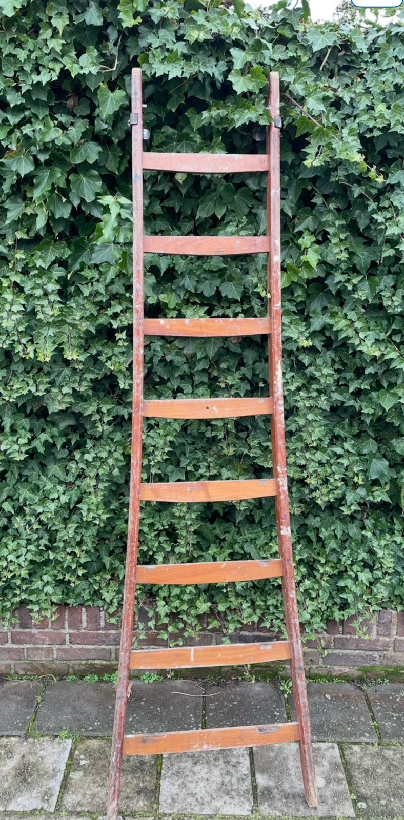 Originele stevige houten ladder 2m20 lang