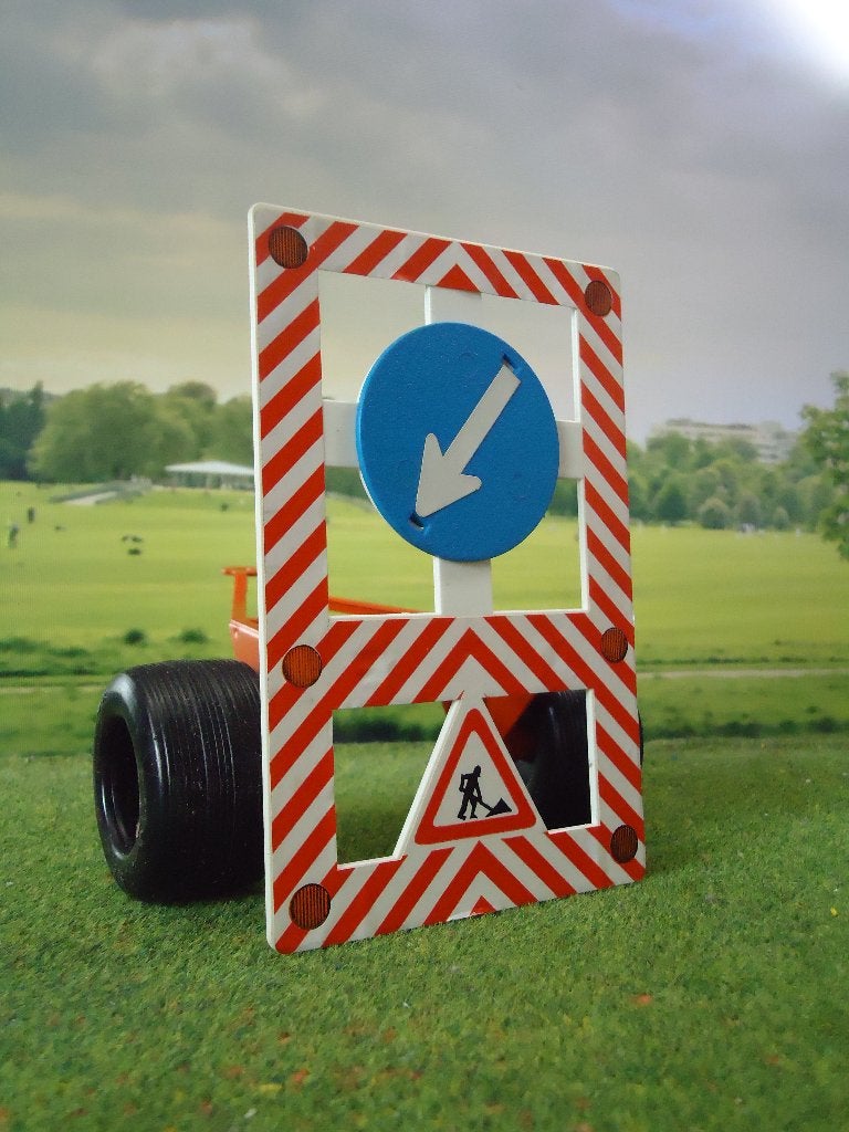 1:24 Mobiele wegbebakening GAMA 020 Warnschild Nachläufer, Ophalen of Verzenden, Nieuw, Overige merken