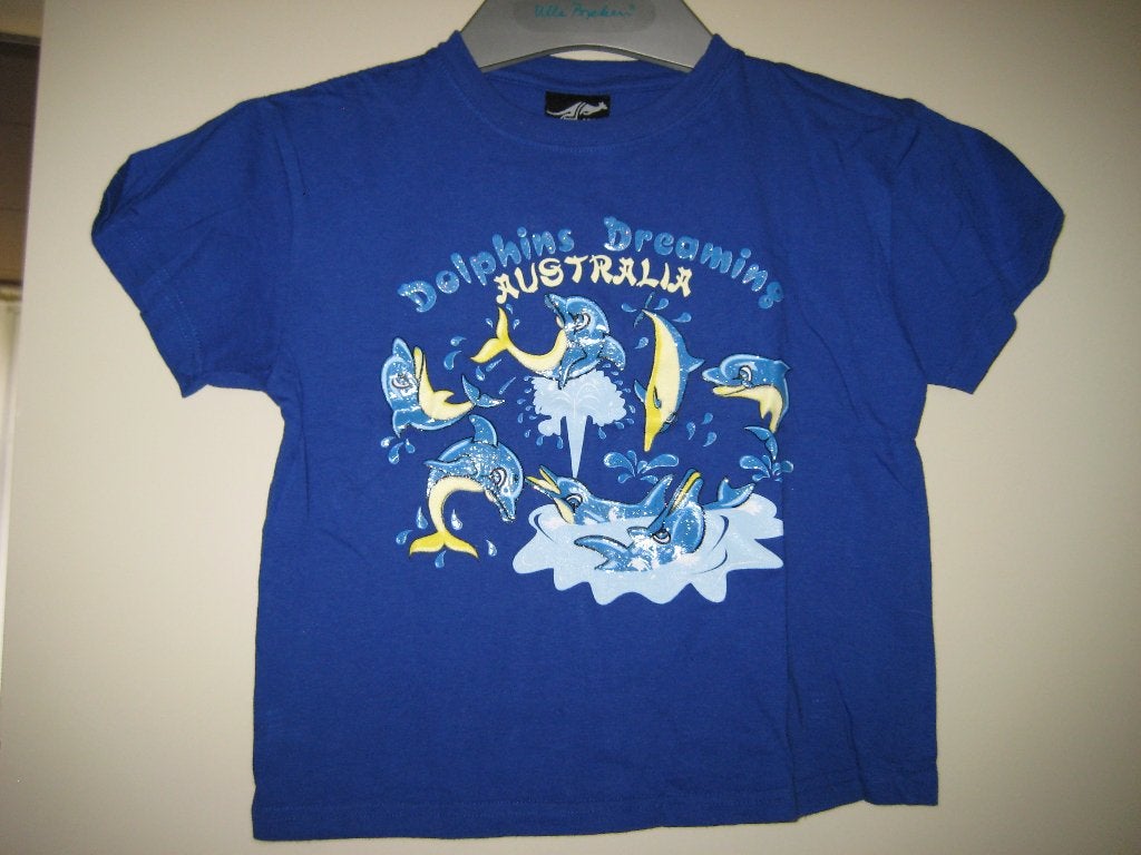Blauw shirt, (6) 122/128, Wulaba (voor me8isjes), Ophalen of Verzenden, Zo goed als nieuw, Meisje, Shirt of Longsleeve