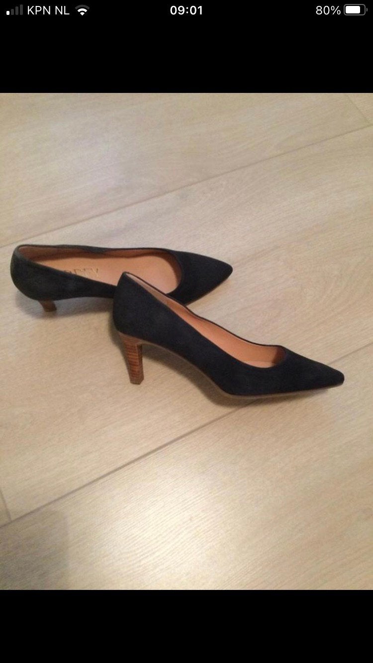 Purdey pumps leer suede nieuw 40 donkerblauw, Pumps, Nieuw, Verzenden, Blauw