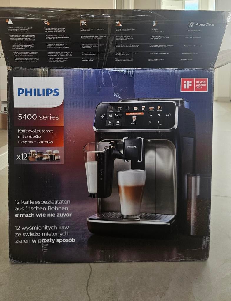 Philips koffiezetapparaat, philips 5400 Lattego, Witgoed en Apparatuur, Koffiezetapparaten, Ophalen of Verzenden, Zo goed als nieuw