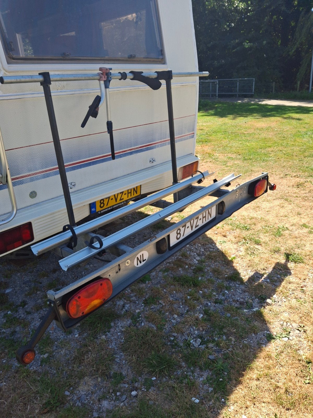 Fietsendrager voor camper - 2 fietsen, Auto diversen, Fietsendragers, Ophalen, 2 fietsen, Gebruikt, Achterklepdrager