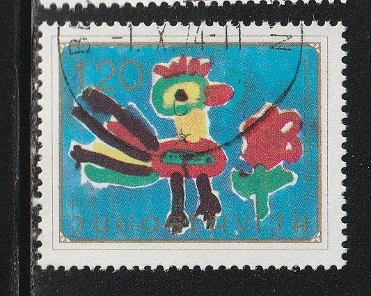 Verenigd Europa 1974 - Joegoslavië - Kindertekeningen, Ophalen, Gestempeld, Overige thema's