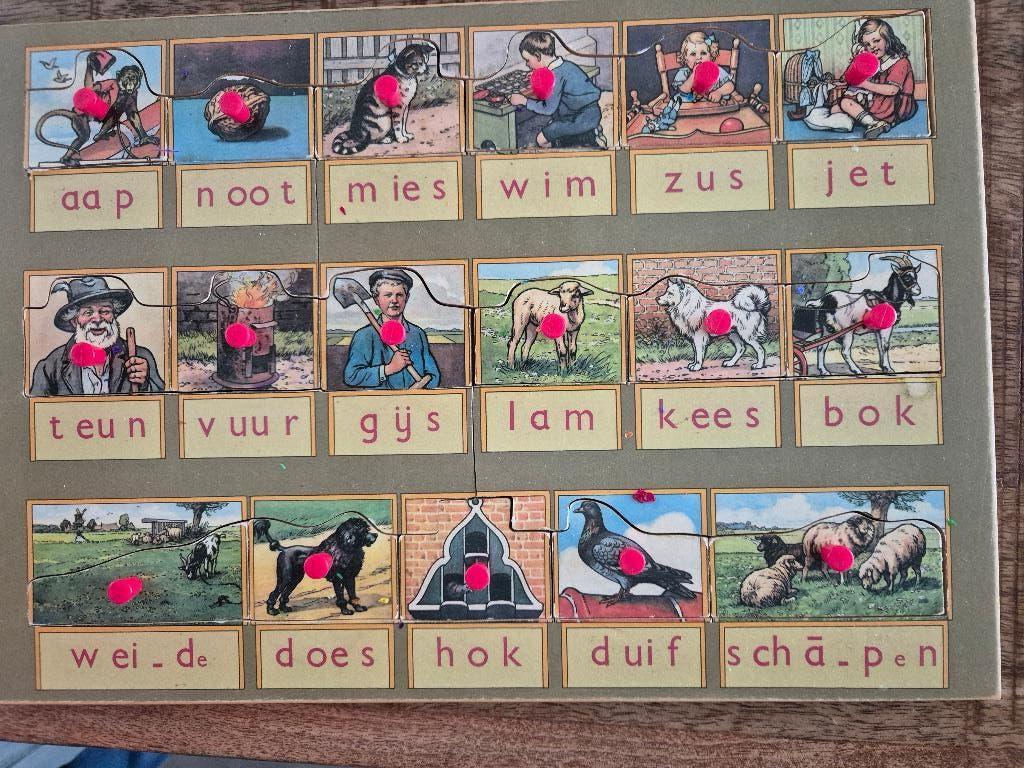 lees en puzzel plankje aap noot mies, Ophalen, Gebruikt, 10 tot 50 stukjes, Van hout