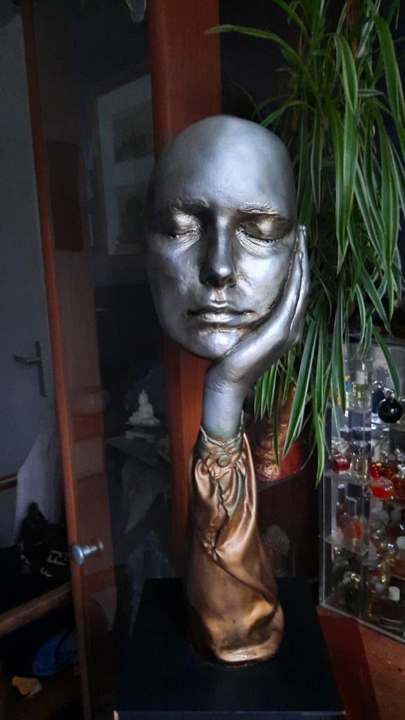 John Cutrone Austin Productions 'Daydream' sculptuur, Antiek en Kunst, Zilver, Gemerkt, Beeld, Composieten