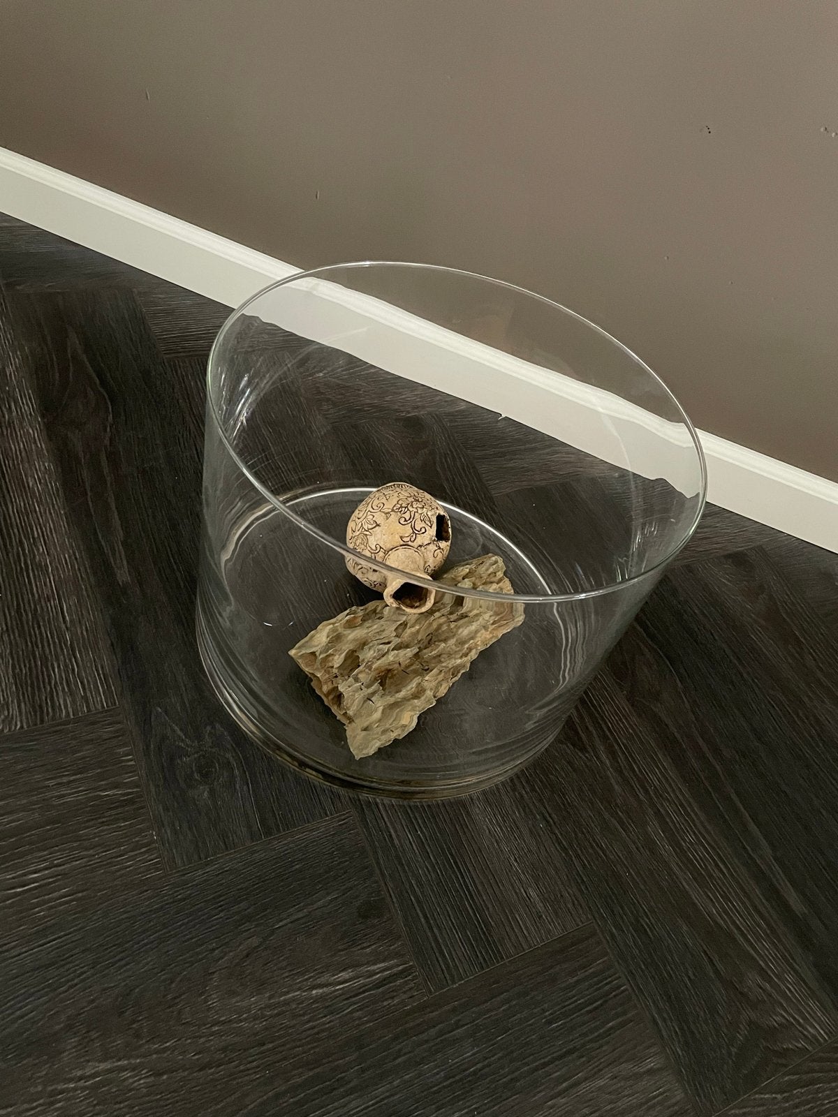 ZGAN aquarium dia 33cm, Ophalen, Zo goed als nieuw, Leeg aquarium