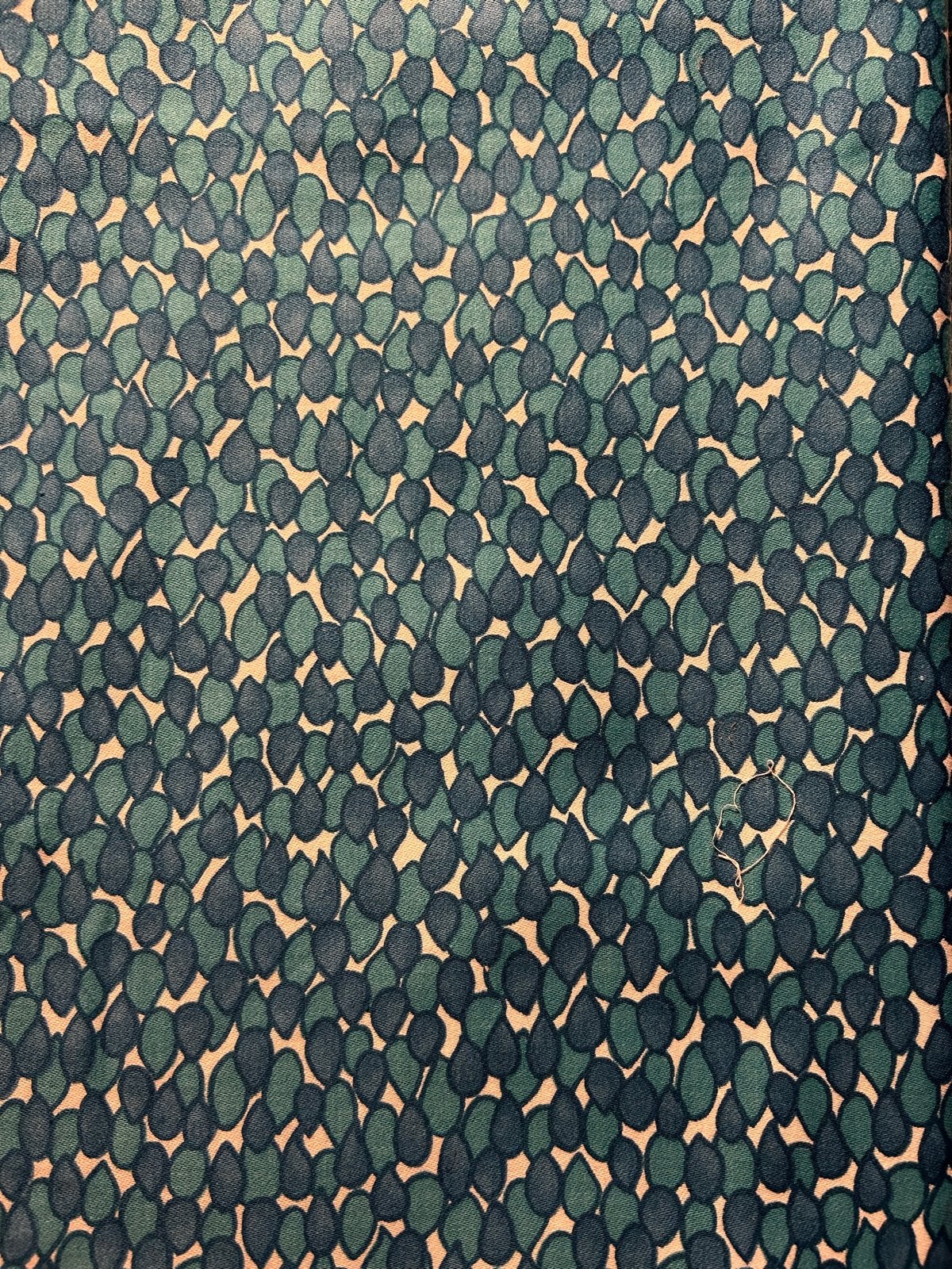 Retro Blauwe Katoenen Lap - Vintage Stof 2.40 lang, Gebruikt, Blauw, 200 cm of meer, Ophalen of Verzenden