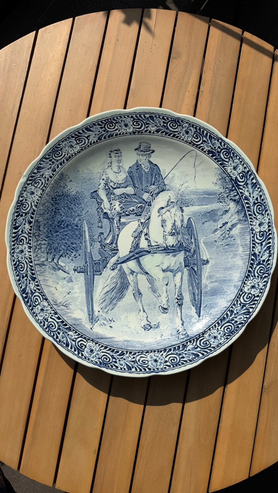 Delfts blauw wandbord - vintage, Ophalen