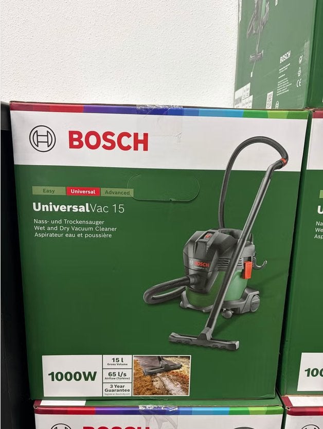 Bosch UniversalVac 15 Nat- en Droogzuiger 1000W, Ophalen of Verzenden, Nieuw, Bosch