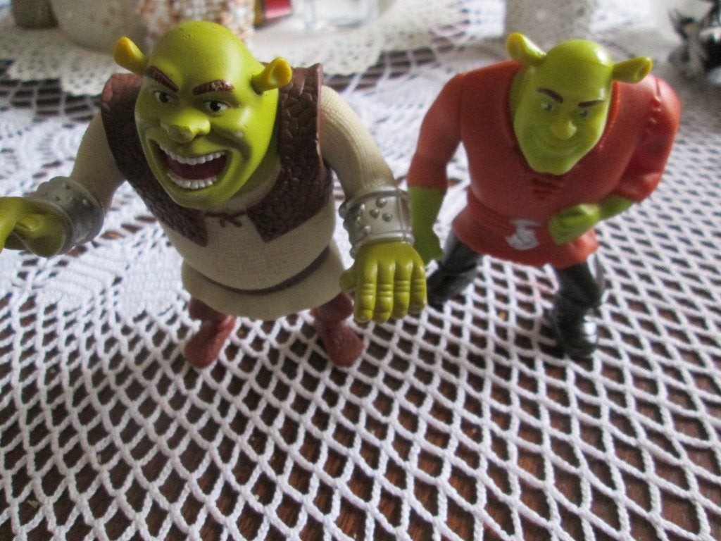 2 Shrek McDonald's 12 cm hoog Dream Works. Oger, Ophalen, Zo goed als nieuw