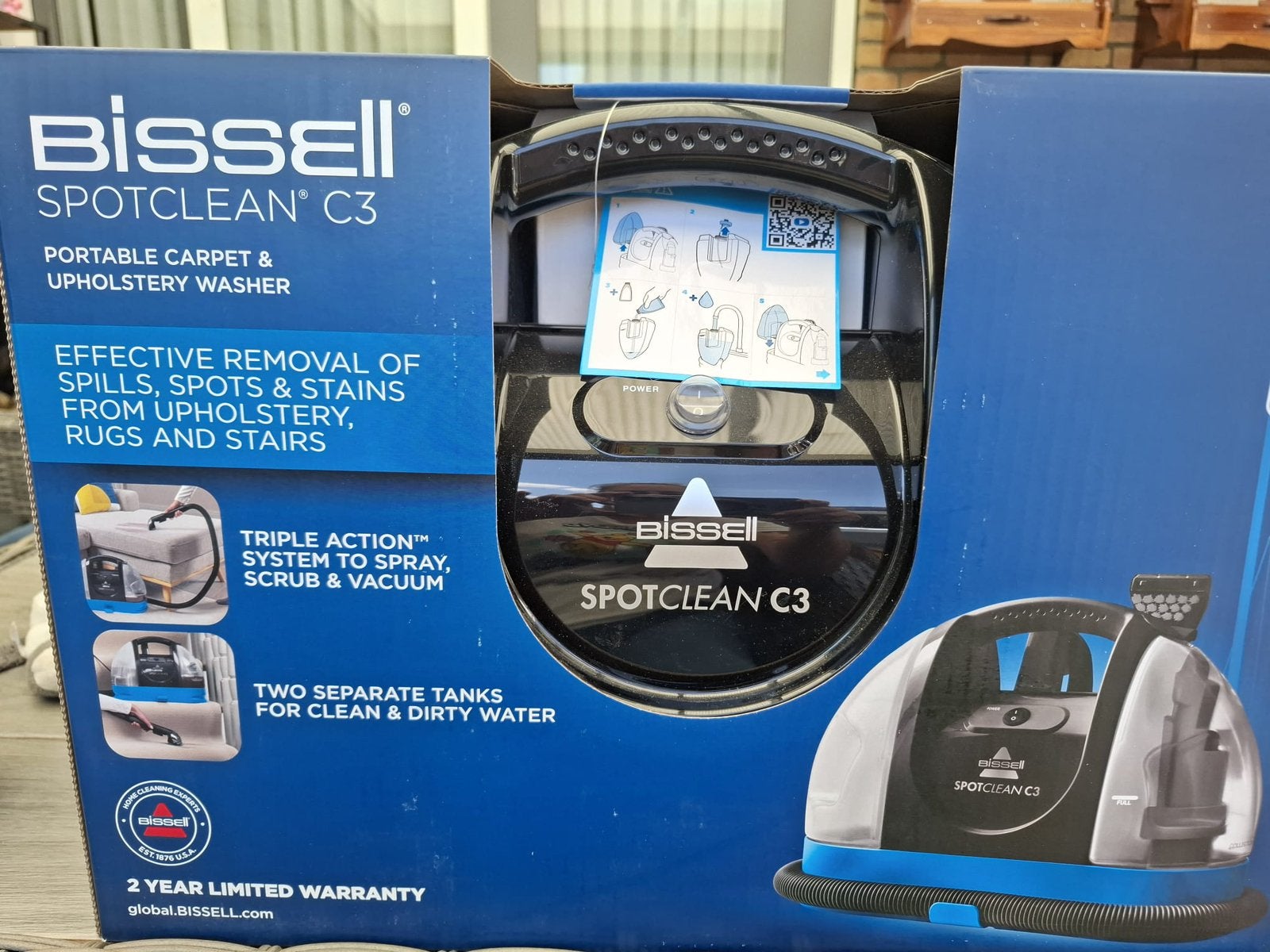 Bissell Spotclean C3 vlekkenreiniger- tapijt & bekleding, Ophalen, Zo goed als nieuw
