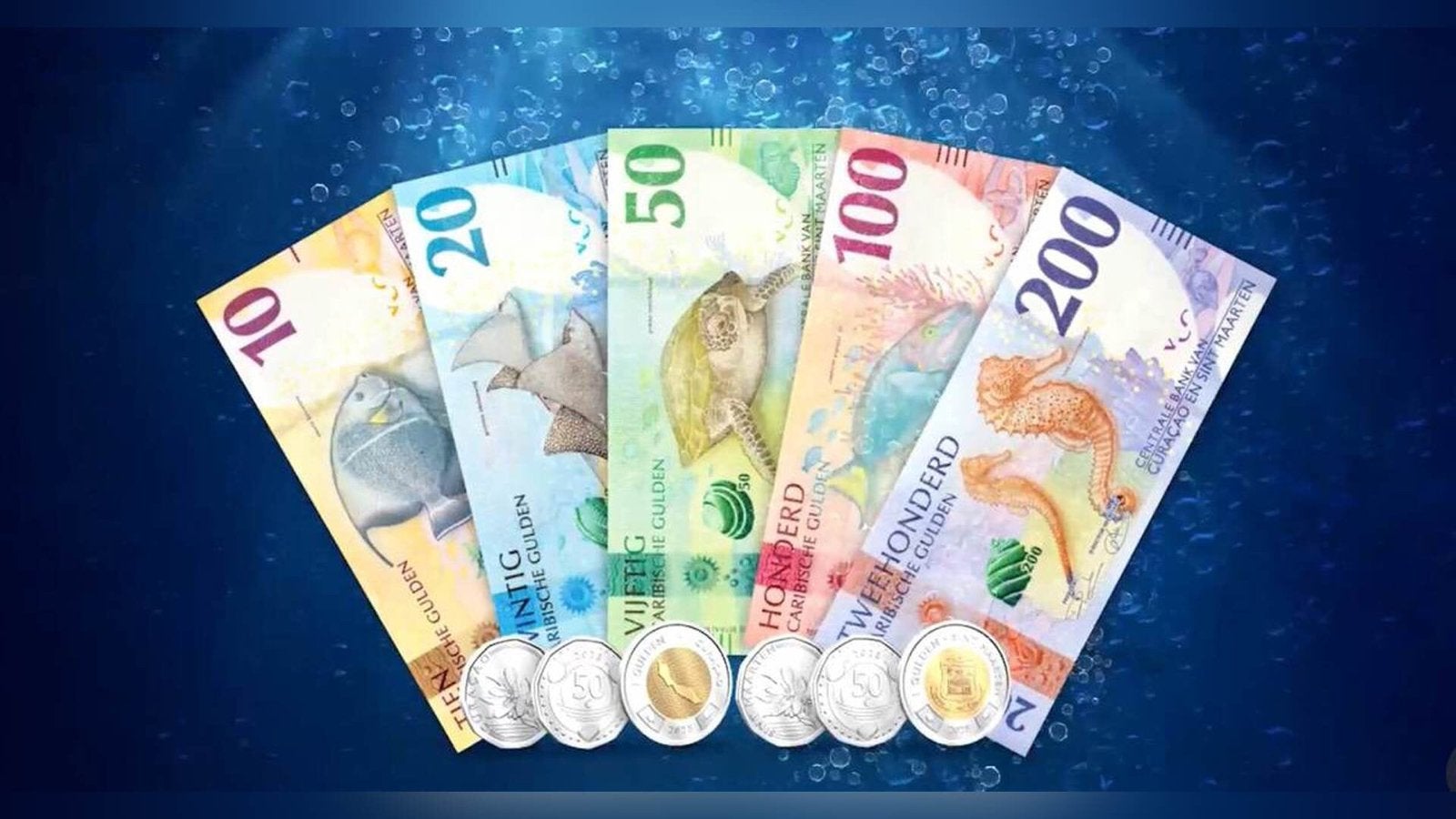 Serie bankbiljetten Curaçao UNC (10, 20, 50, 100, 200 gulden, Ophalen of Verzenden, Setje