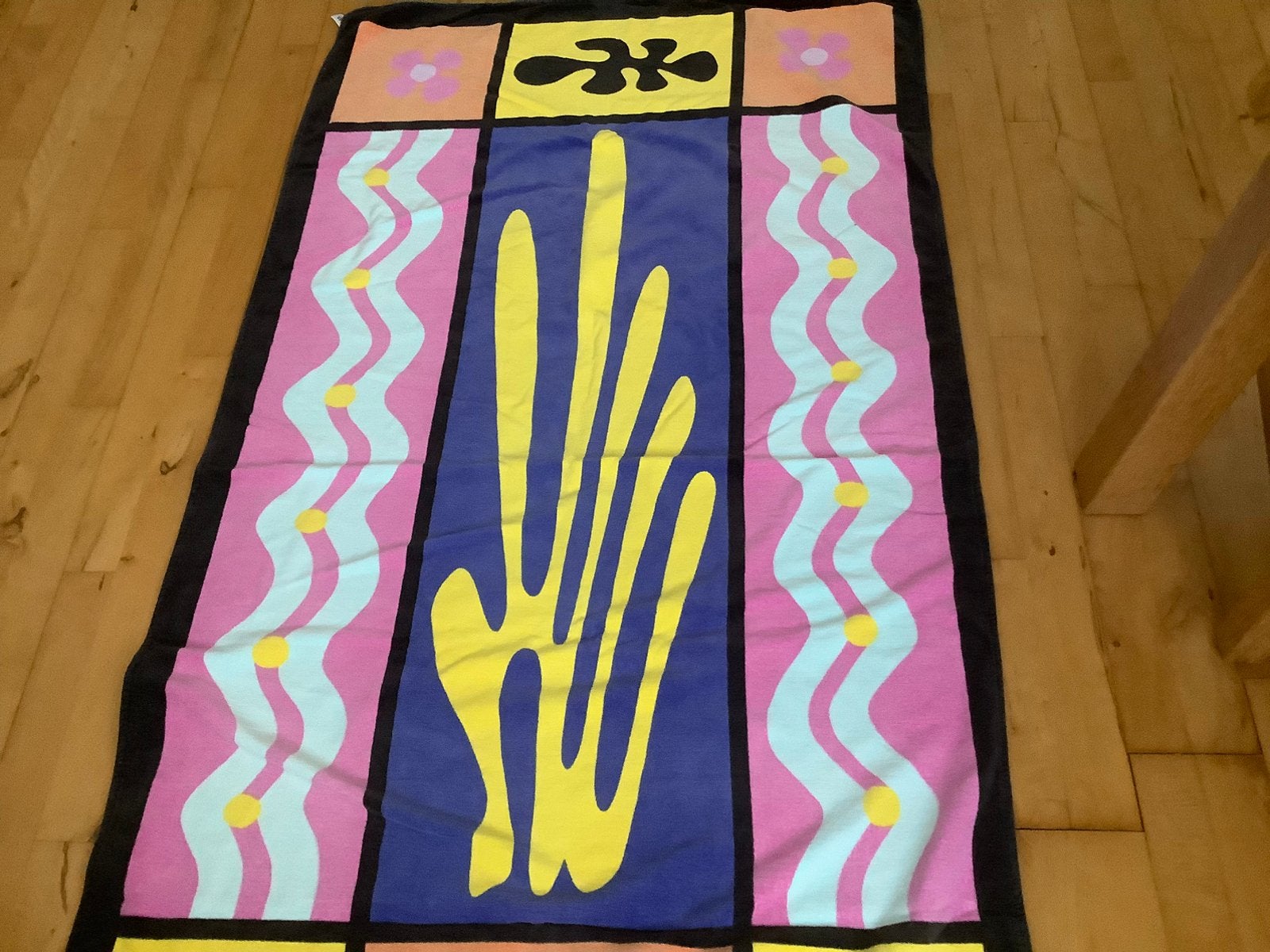 Velours badlaken, groot formaat handdoek. 95x175cm. Mooi., Ophalen of Verzenden