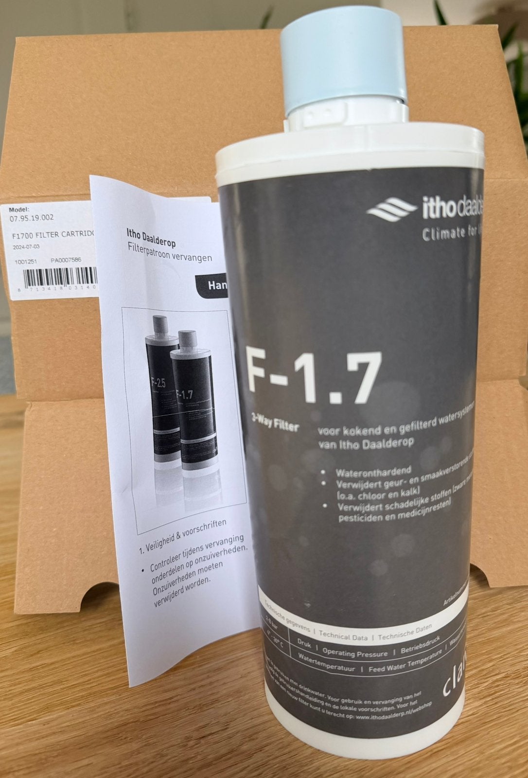 Itho Daalderop F1.7/F170 kokendwaterfilter 079519002, Ophalen of Verzenden, Nieuw
