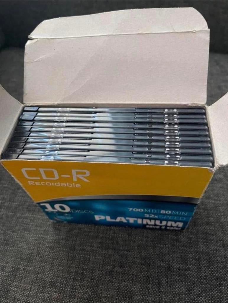 CD-R 700 MB 80 min 52x speed platinum, Ophalen of Verzenden, Nieuw, Overige typen