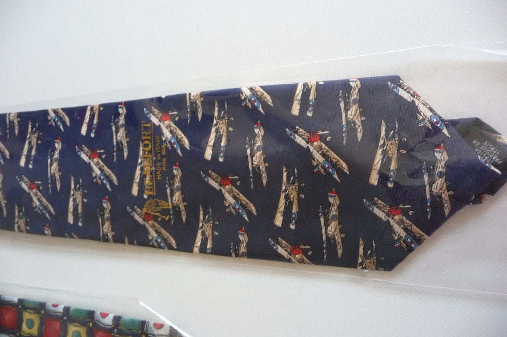 Stropdas  --  model 'Engelse tweedekker', Blauw, Nieuw, Ophalen of Verzenden, Zie tekst