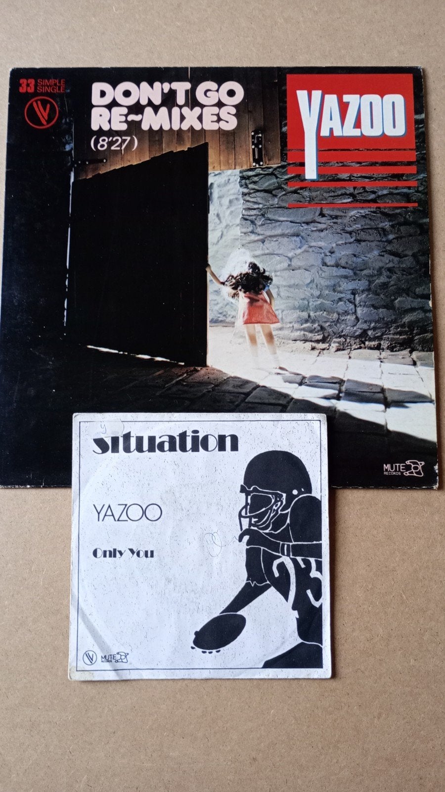 Yazoo - Don't Go Remixes 12" & Situation 7" Franse persingen, Gebruikt, Verzenden, Maxi-single, 1980 - 1989