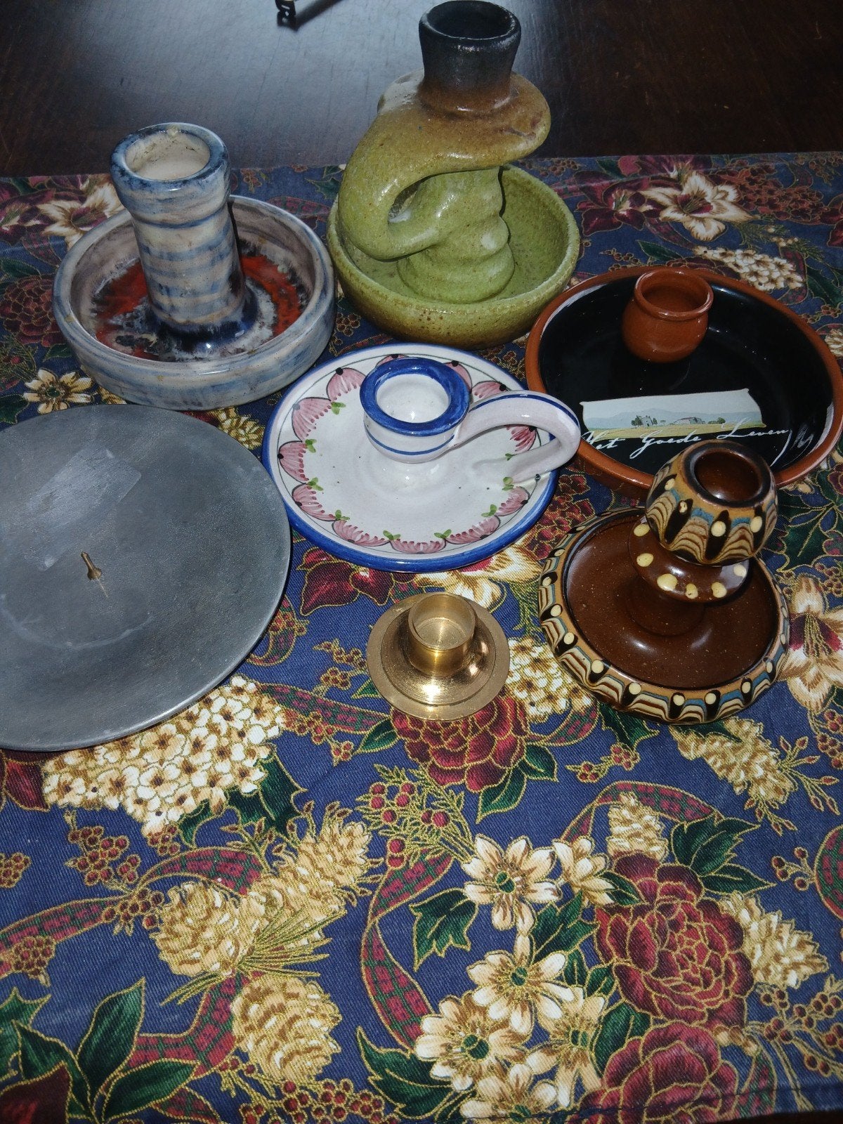 Diverse collectie kandelaars en schalen, Antiek en Kunst, Ophalen of Verzenden, Keramiek of Aardewerk