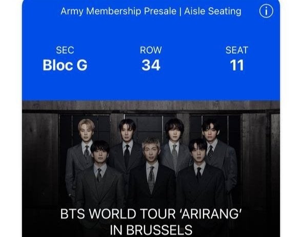 BTS ticket in Ticketswap, Eén persoon, Juli