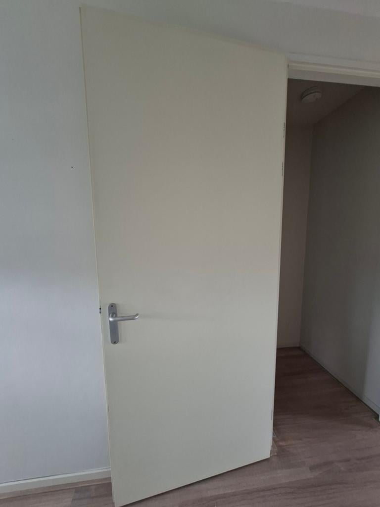 2 witte deuren met beslag, Doe-het-zelf en Verbouw, Deuren en Horren, Ophalen of Verzenden, Binnendeur, 200 tot 215 cm