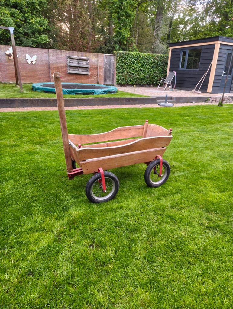 Houten bolderkar - ook ideaal voor kranten bezorgen, Ophalen, Gebruikt