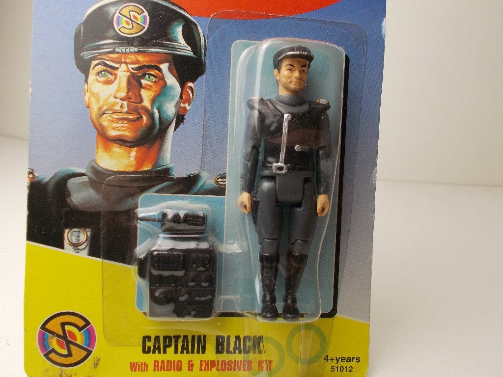 1993 Vived CAPTAIN SCARLET (BLACK) NIEUW OP KAART! (-A-), Ophalen of Verzenden, Nieuw, Tv, Actiefiguur of Pop