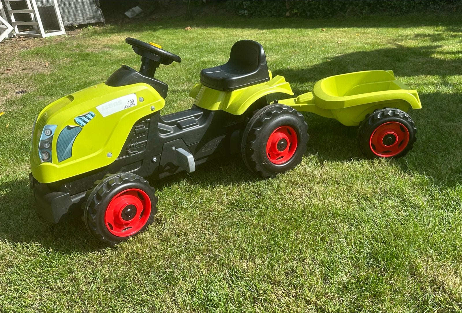 Smoby traktor met Aanhanger, Ophalen, Gebruikt, Trapvoertuig