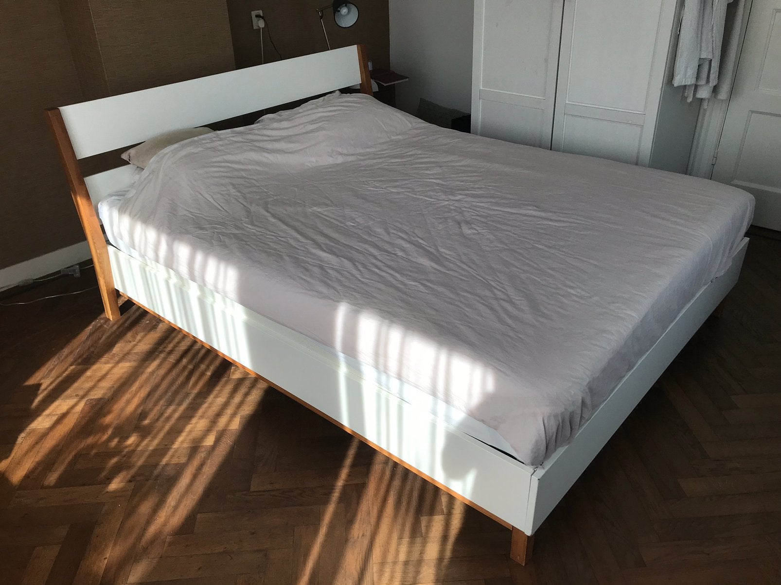 Bedframe tweepersoons bed, Huis en Inrichting, Ophalen, Wit, Tweepersoons, 200 cm