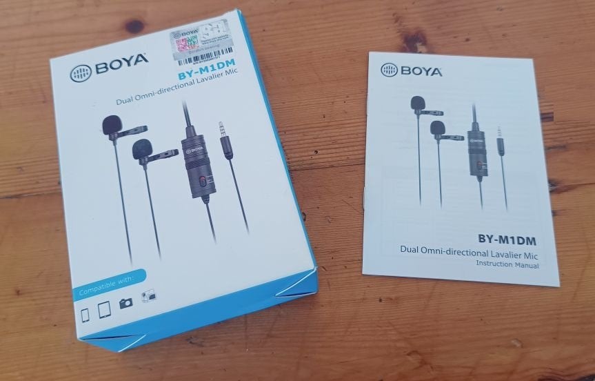 Boya BY-M1DM Duo lavalier microfoon, Ophalen of Verzenden, Zo goed als nieuw, Overige typen