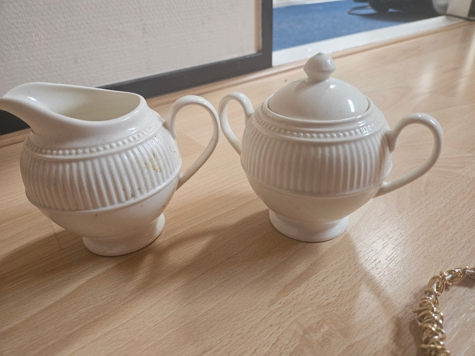 Wedgwood Windsor suikerpot en melkkan, Made in England, Huis en Inrichting, Keuken | Servies, Ophalen, Gebruikt, Klassiek, Overige typen