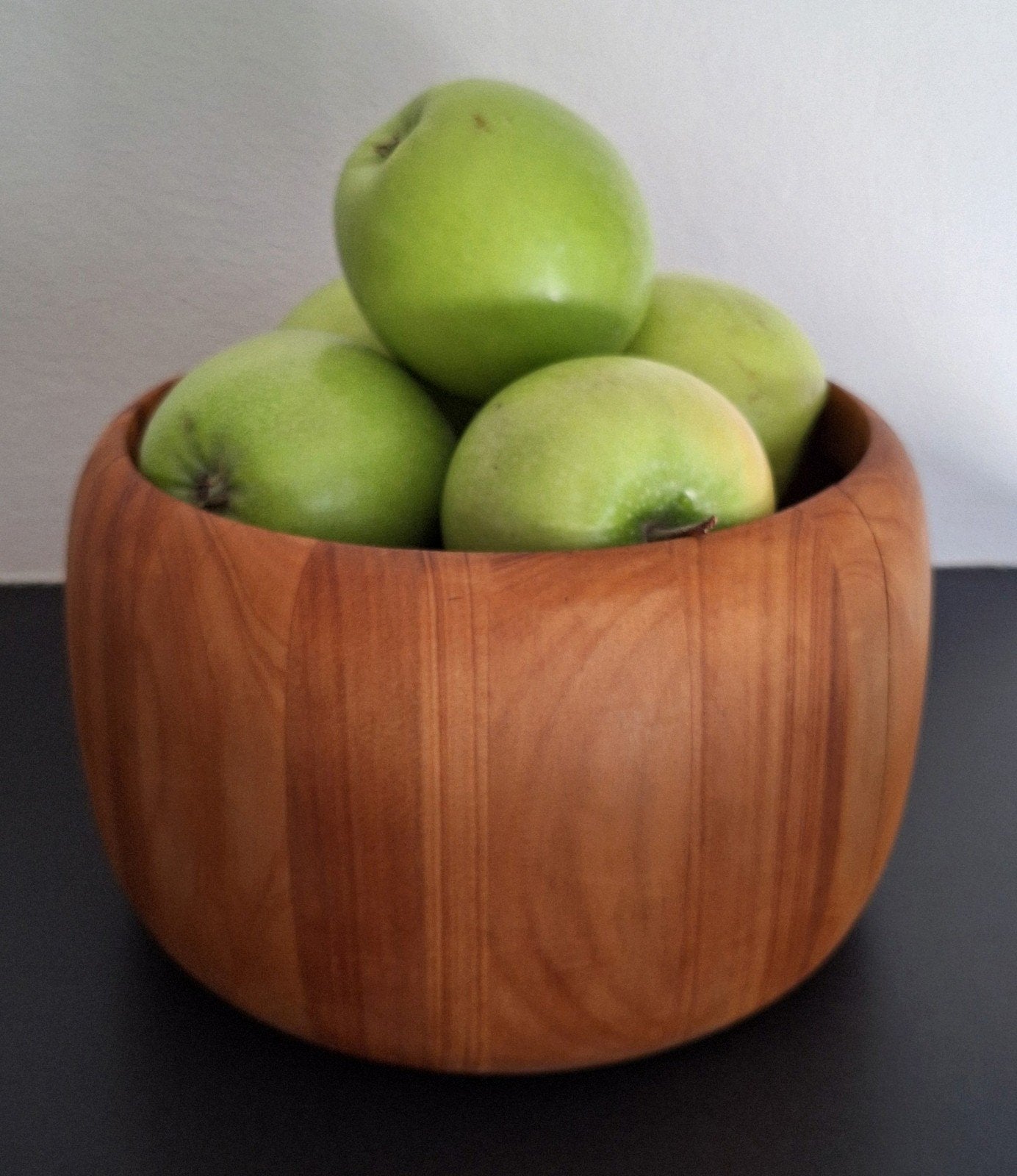 Vintage Fruit Salade Schaal Teak Nissen Denmark Mid Century, Ophalen of Verzenden, Rond, Hout
