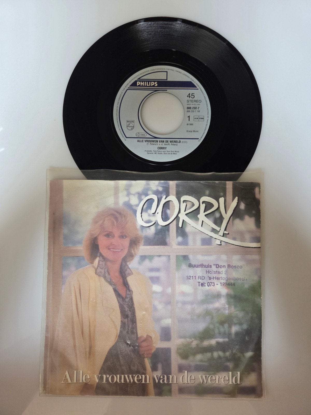 Corry - Alle vrouwen van de wereld, Ophalen of Verzenden, Gebruikt, 7 inch, Nederlandstalig