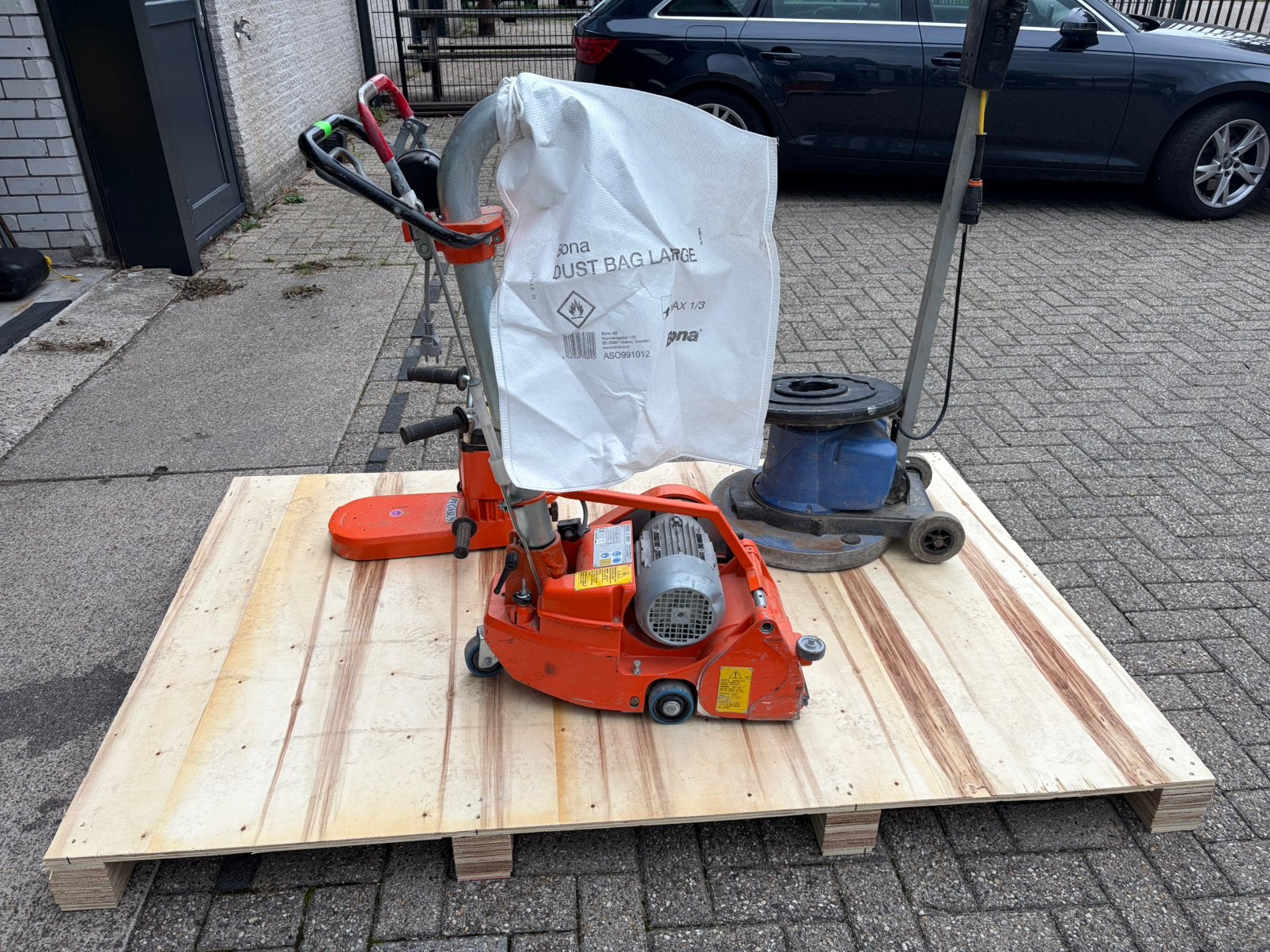 Kunzle tasin scorpion walsschuurmachine, Ophalen, Gebruikt, Bandschuurmachine, Onbekend