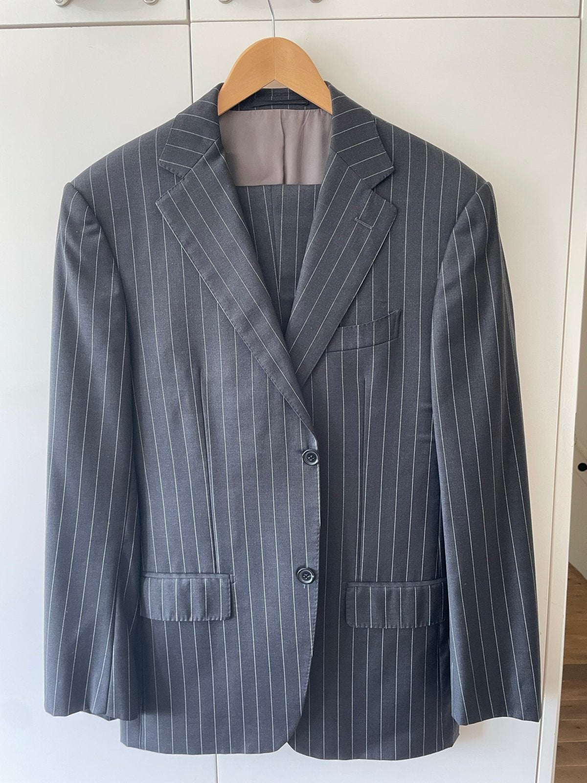 Pak van SuitSupply - Super 120 Pure Wool, Ophalen, Zo goed als nieuw, Maat 48/50 (M), Grijs