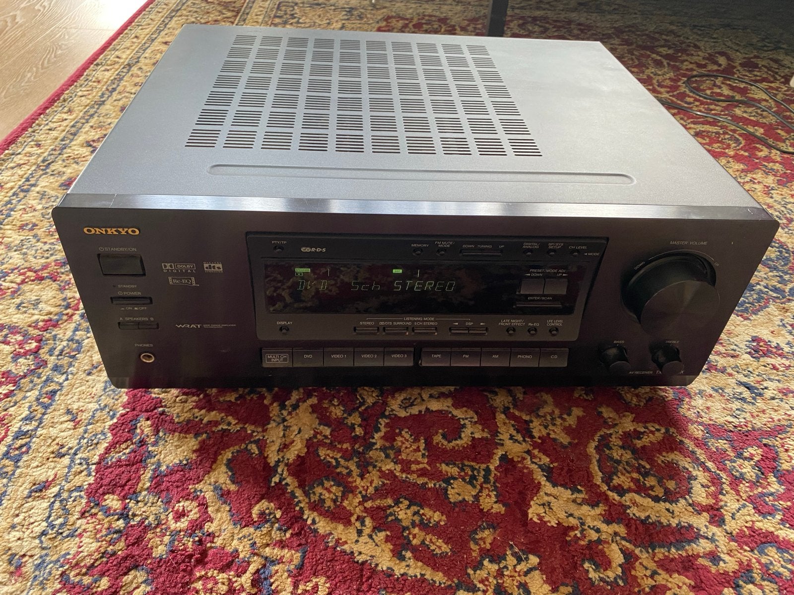 Onkyo TX-DS575X AV Receiver met Phono-ingang, Ophalen, Zo goed als nieuw, 60 tot 120 watt, Onkyo