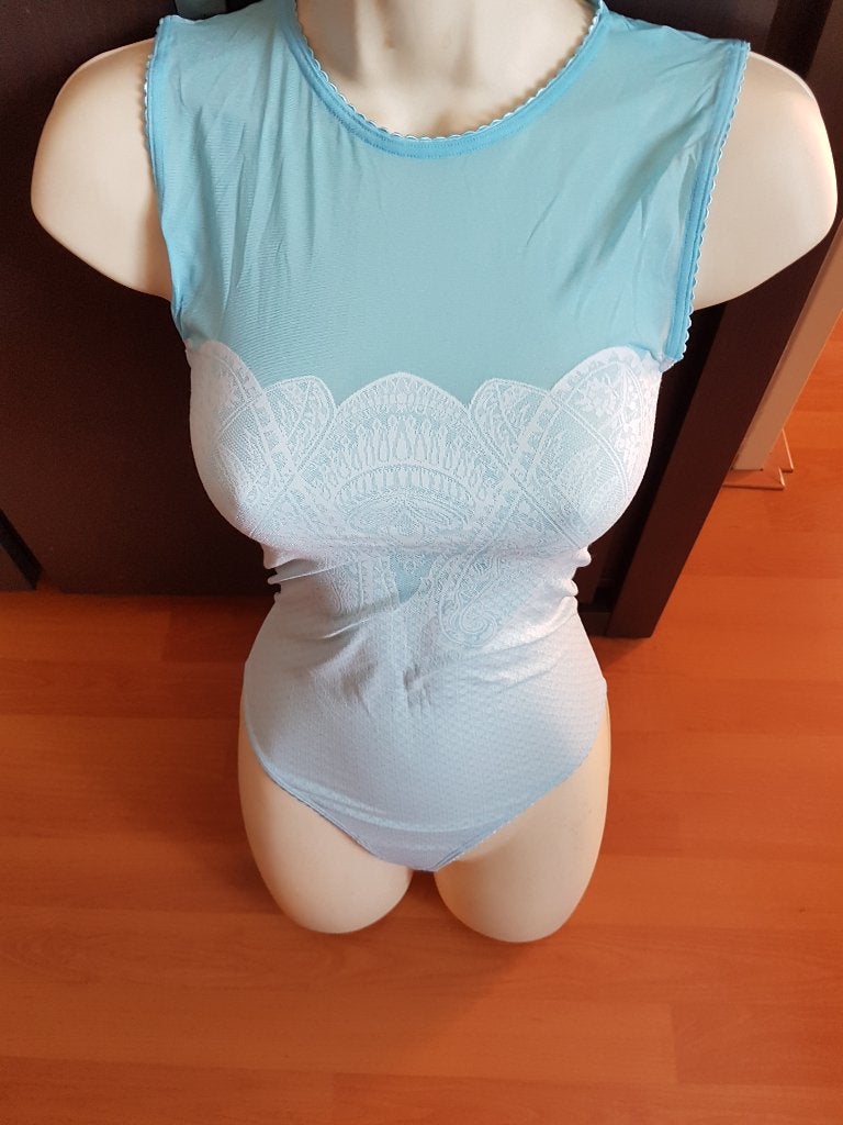 Zachtblauwe stringbody van Wolford - S / XS, Wolford, Ophalen of Verzenden, Blauw, Body of Korset