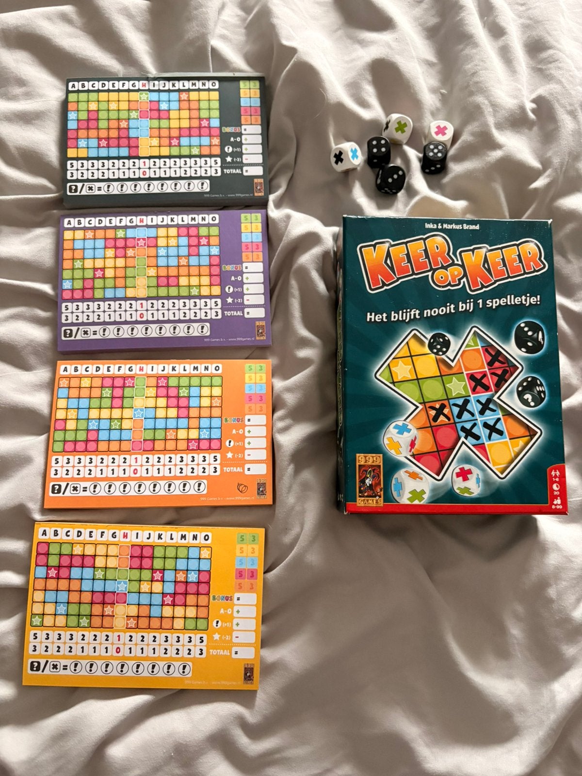 Keer op keer + score blok, Verzenden, Gebruikt