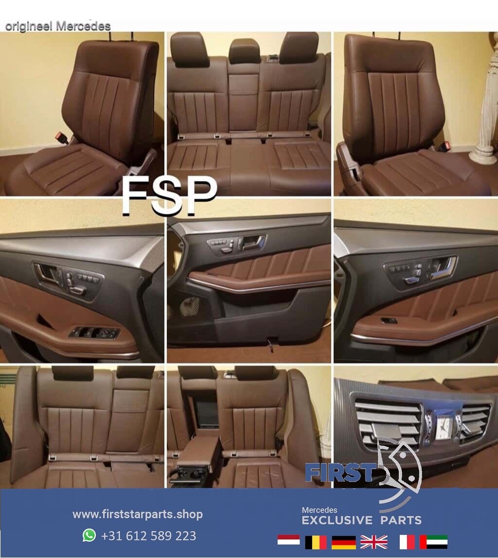 W212 E Klasse AMG E63 interieur bruin leer Mercedes stoelen, Auto-onderdelen, Interieur en Bekleding, Gebruikt, -, Ophalen of Verzenden