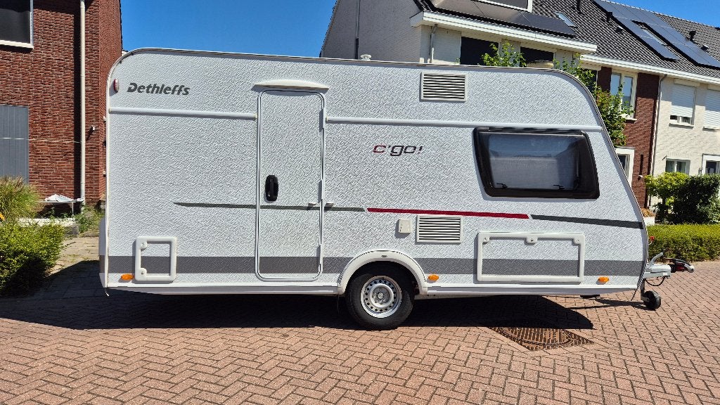 Dethleffs C'go 430QS - Compleet en in goede staat!, Dwarsbed, Treinzit, Particulier, Ringverwarming