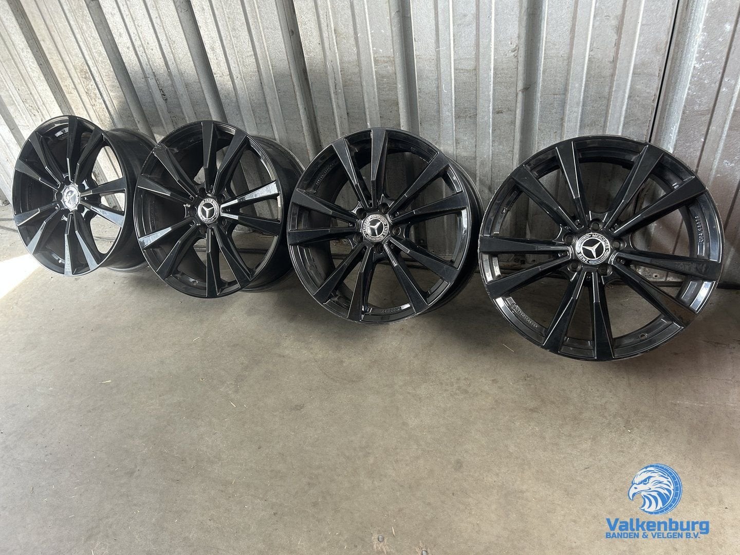 Mercedes 19 inch zwarte velgen 5x112, 19 inch, Gebruikt, Velg(en), -