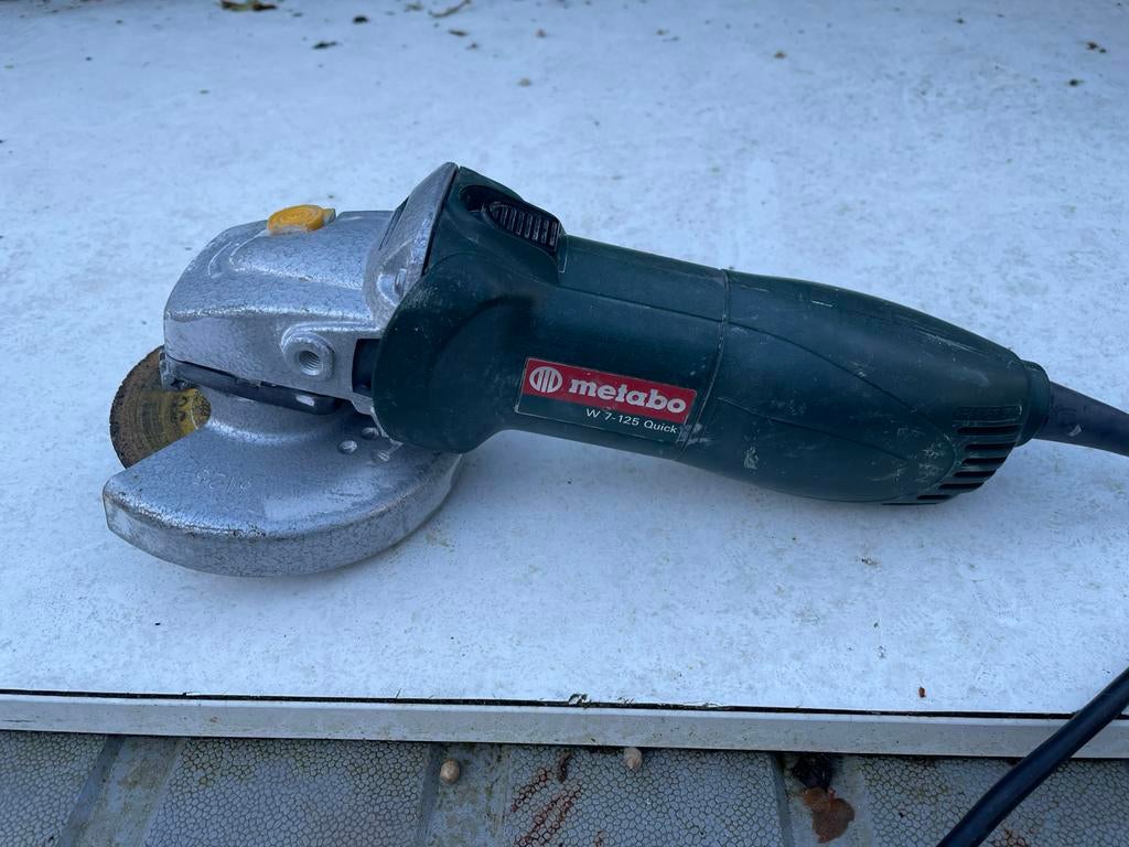 Metabo W 7-125 Quick haakse slijper, Ophalen of Verzenden, Gebruikt, 700 tot 1000 watt, Haakse handslijpmachine