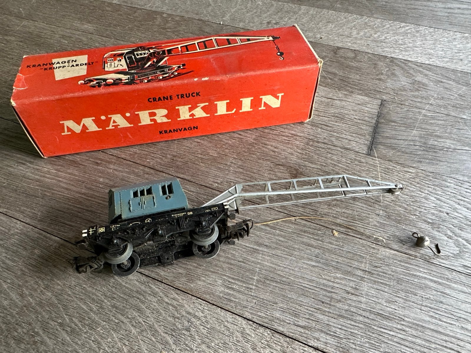 Märklin Kraanwagen "Krupp-Ardelt" met originele doos, Wisselstroom, Gebruikt, Wagon, Ophalen of Verzenden