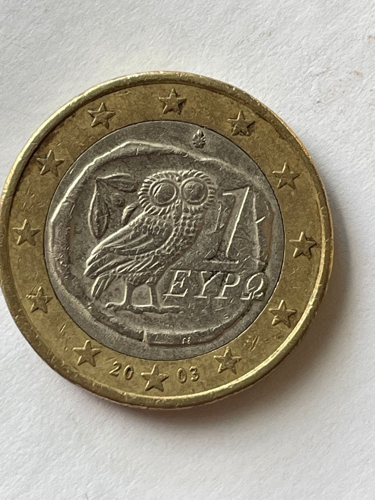 Griekenland 1 Euro van 2003, Ophalen of Verzenden, Griekenland, 1 euro, Losse munt