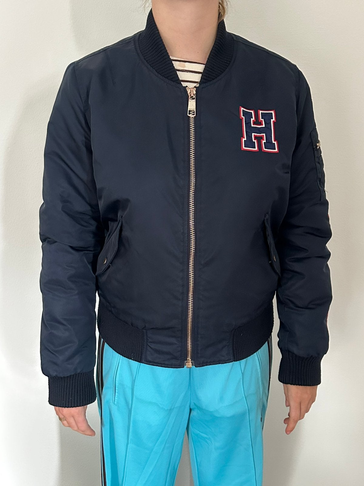 Bomber Tommy Hilfiger, Ophalen of Verzenden, Zo goed als nieuw, Blauw