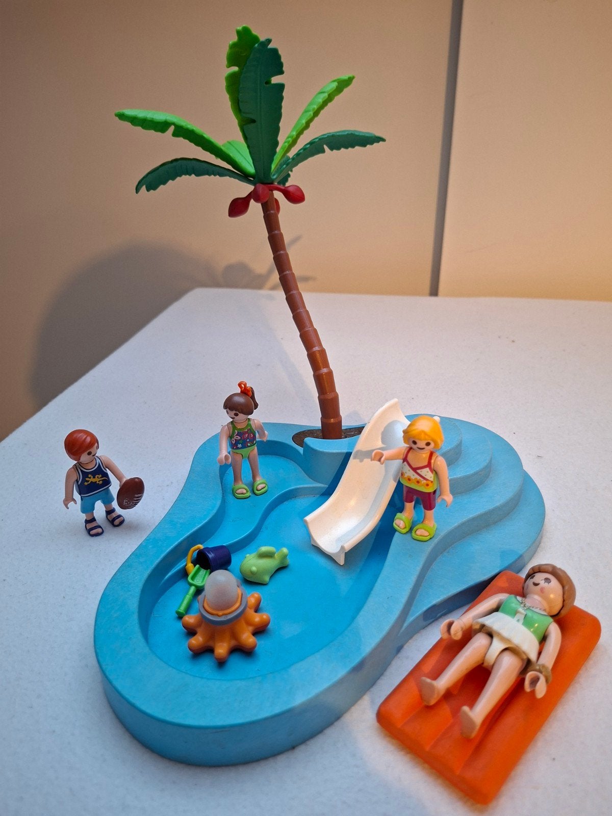 Playmobil Zwembad met Palmboom en Figuren, Ophalen of Verzenden, Gebruikt, Jongen of Meisje