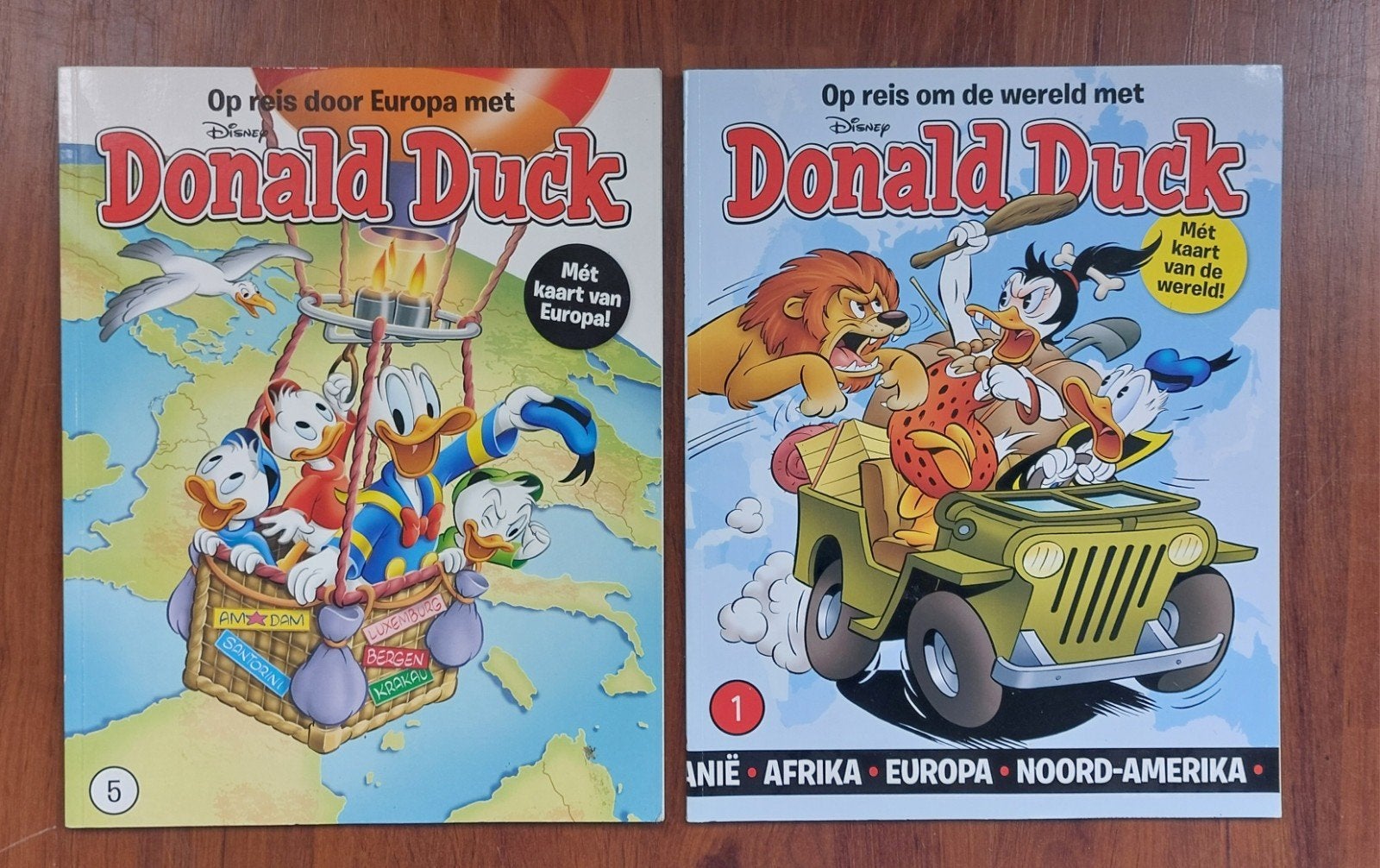 Donald Duck: Op reis door Europa & Op reis om de wereld, Boeken, Meerdere stripboeken, Ophalen of Verzenden, Zo goed als nieuw