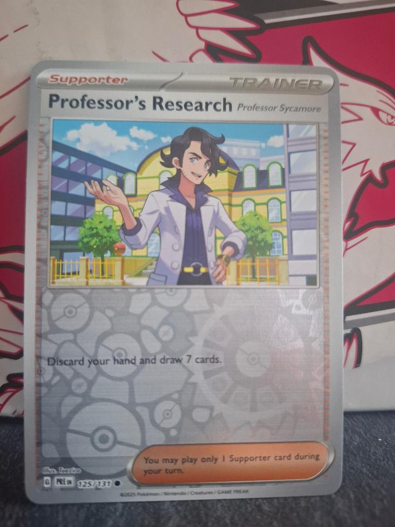 Pokemon Professor's Research PRE 125/131 reverse holo, Ophalen of Verzenden, Nieuw, Losse kaart