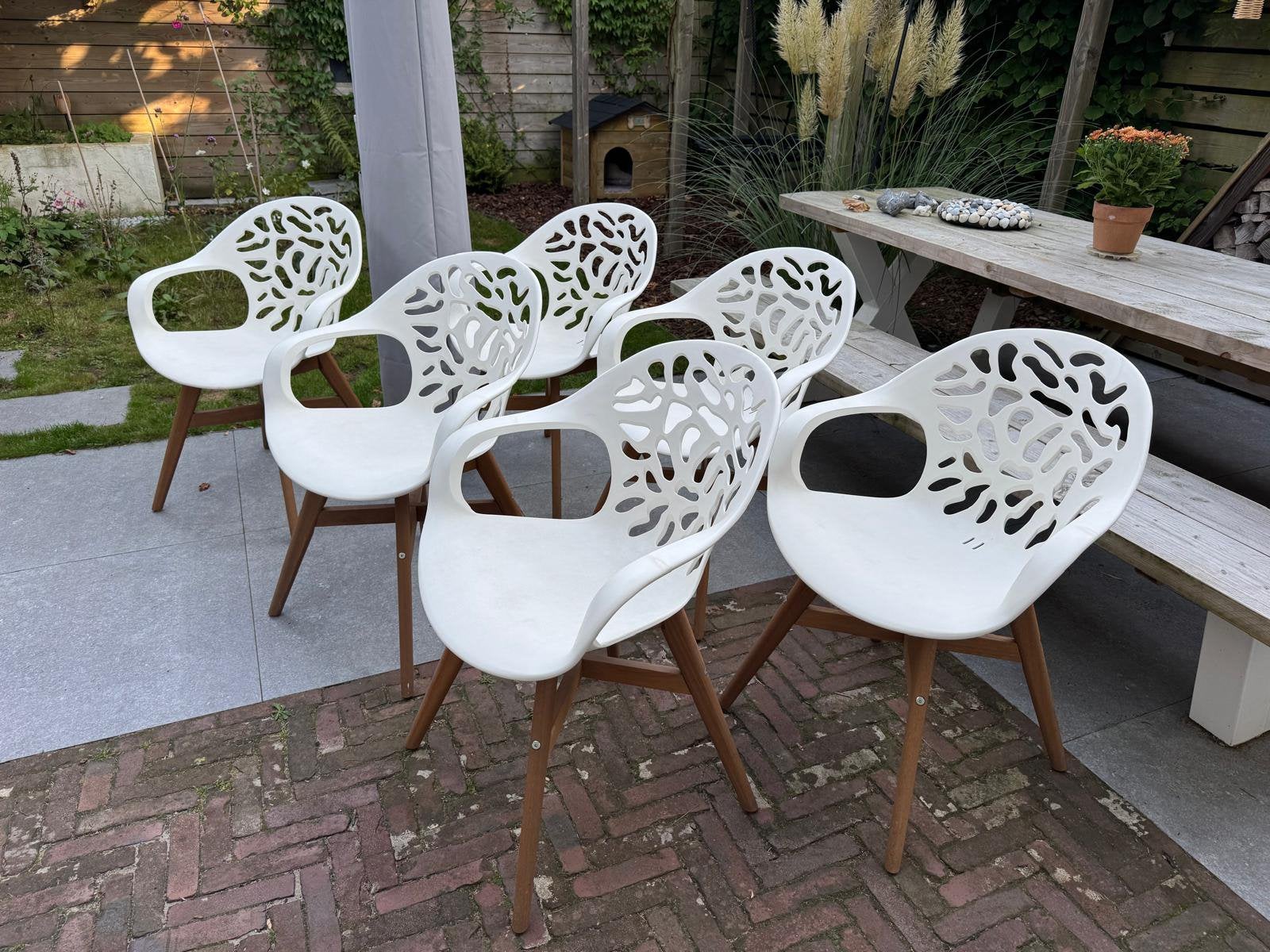 6x ikea Angrim stoelen met houten onderstel, Zo goed als nieuw, Stoel, Hout, Ophalen